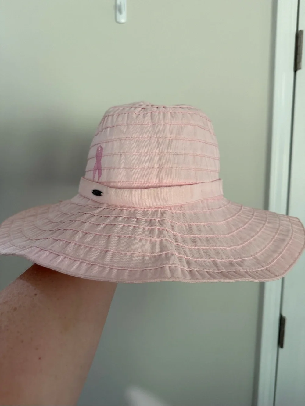 Scala Pale Pink Quilted Bucket Hat